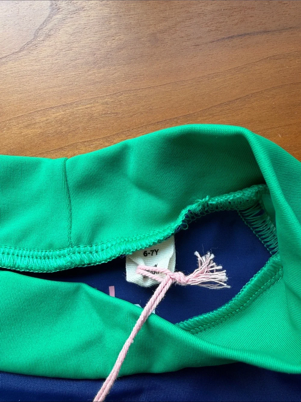 NWT Mini Boden Navy, Green & White Kids Rashguard 6-7